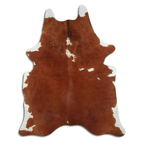 Brown & White Cowhide Rug XXL