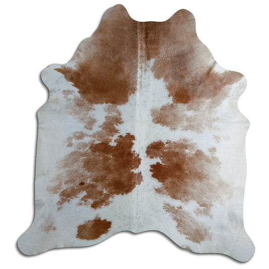 Brown & White Cowhide Rug XL