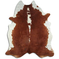 Brown & White Cowhide Rug XXL