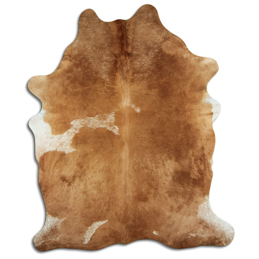 Brown & White Cowhide Rug XXL