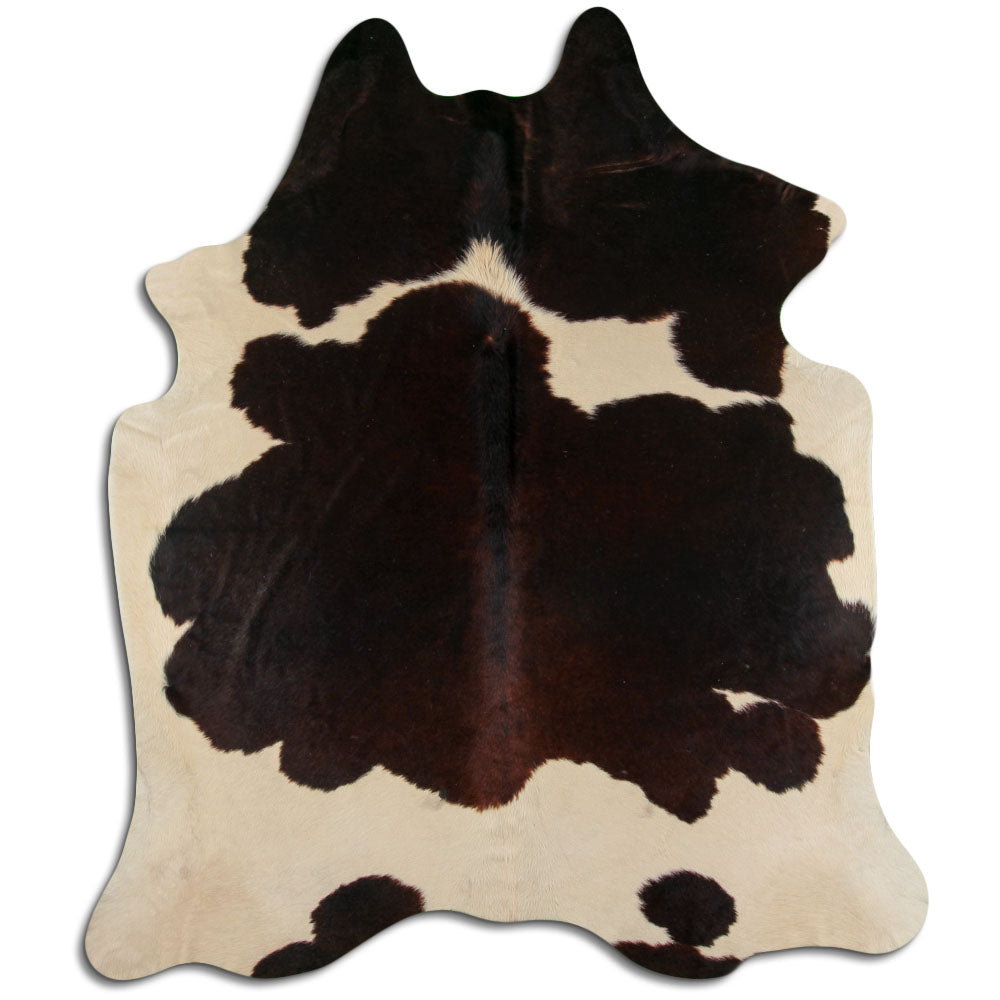 Brown & White Cowhide Rug XXL