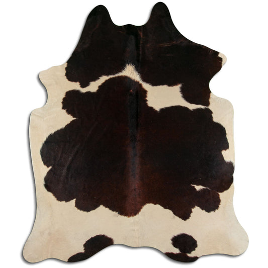 Brown & White Cowhide Rug XXL