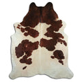 Brown & White Cowhide Rug XXL