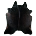 Black Cowhide Rug XXL
