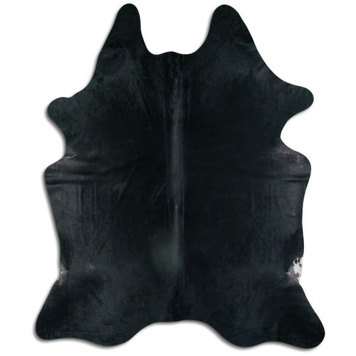 Black Cowhide Rug XXL