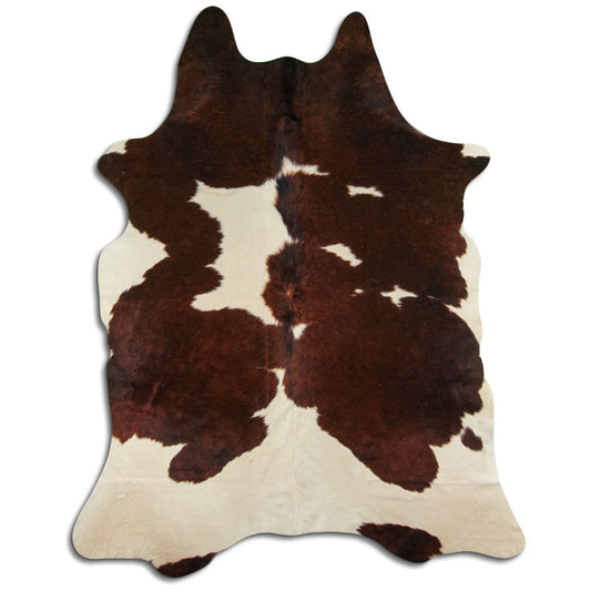 Brown & White Cowhide Rug XXL
