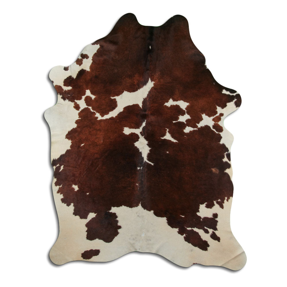 Brown & White Cowhide Rug XXL