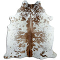 Brown & White Cowhide Rug XL
