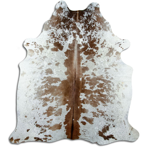 Brown & White Cowhide Rug XL