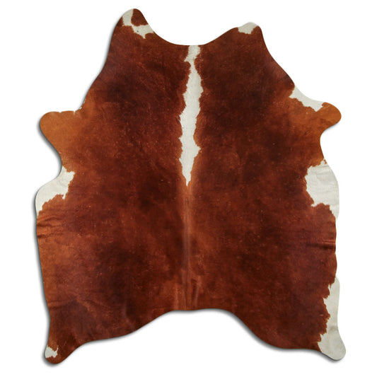 Brown & White Cowhide Rug M