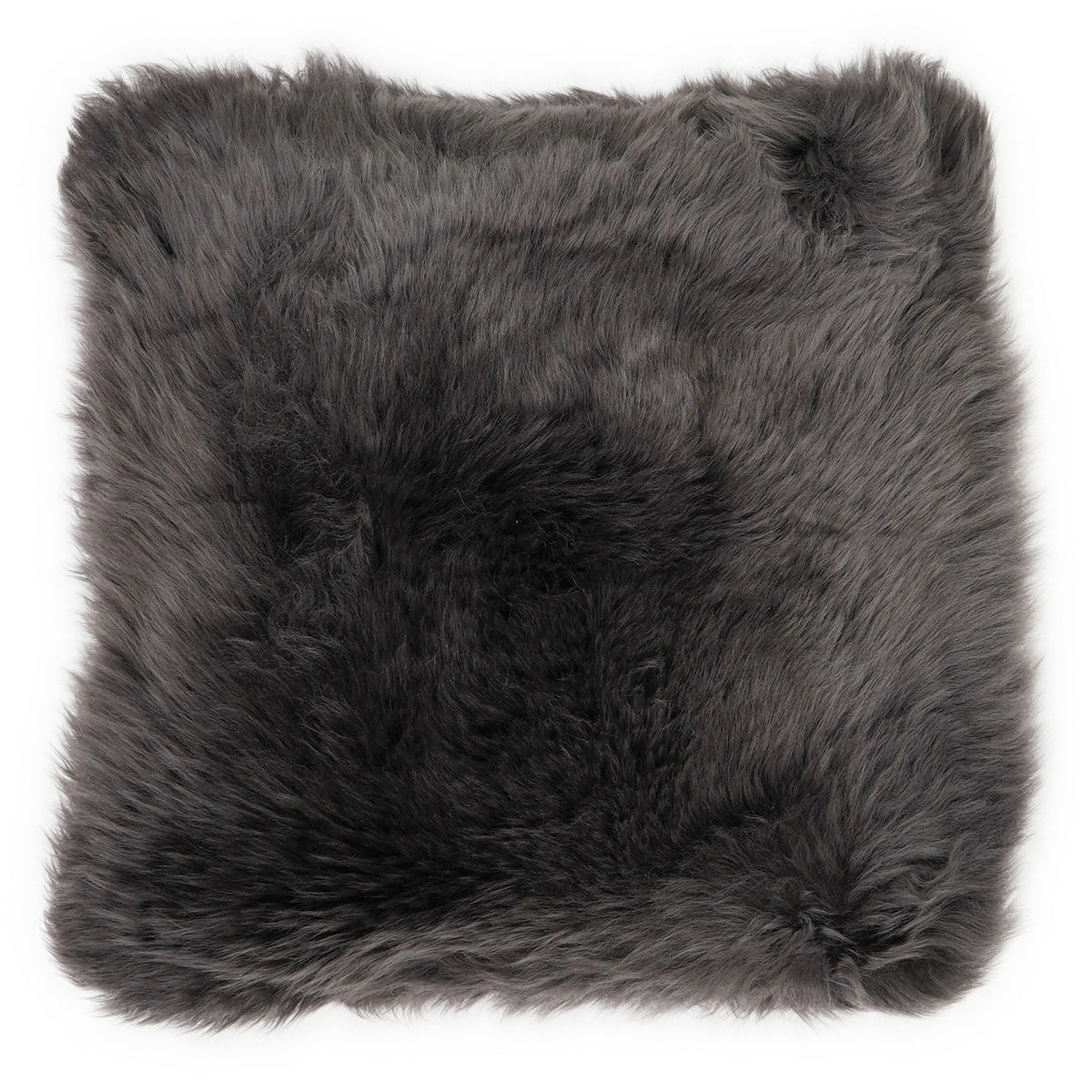 Sheepskin Cushion, Dark Grey