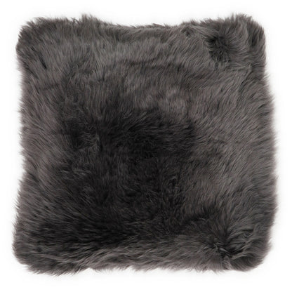 Sheepskin Cushion, Dark Grey
