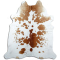 Brown & White Cowhide Rug XXL