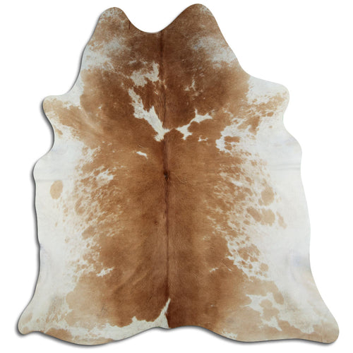 Brown & White Cowhide Rug XXL