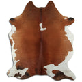 Brown & White Cowhide Rug XXL