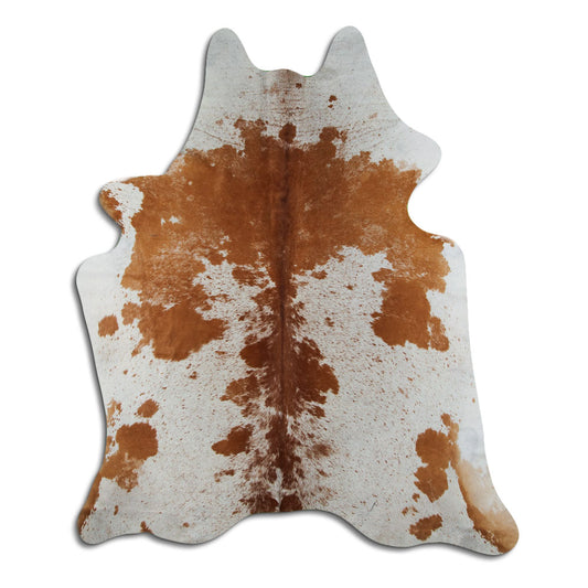 Brown & White Cowhide Rug XXL