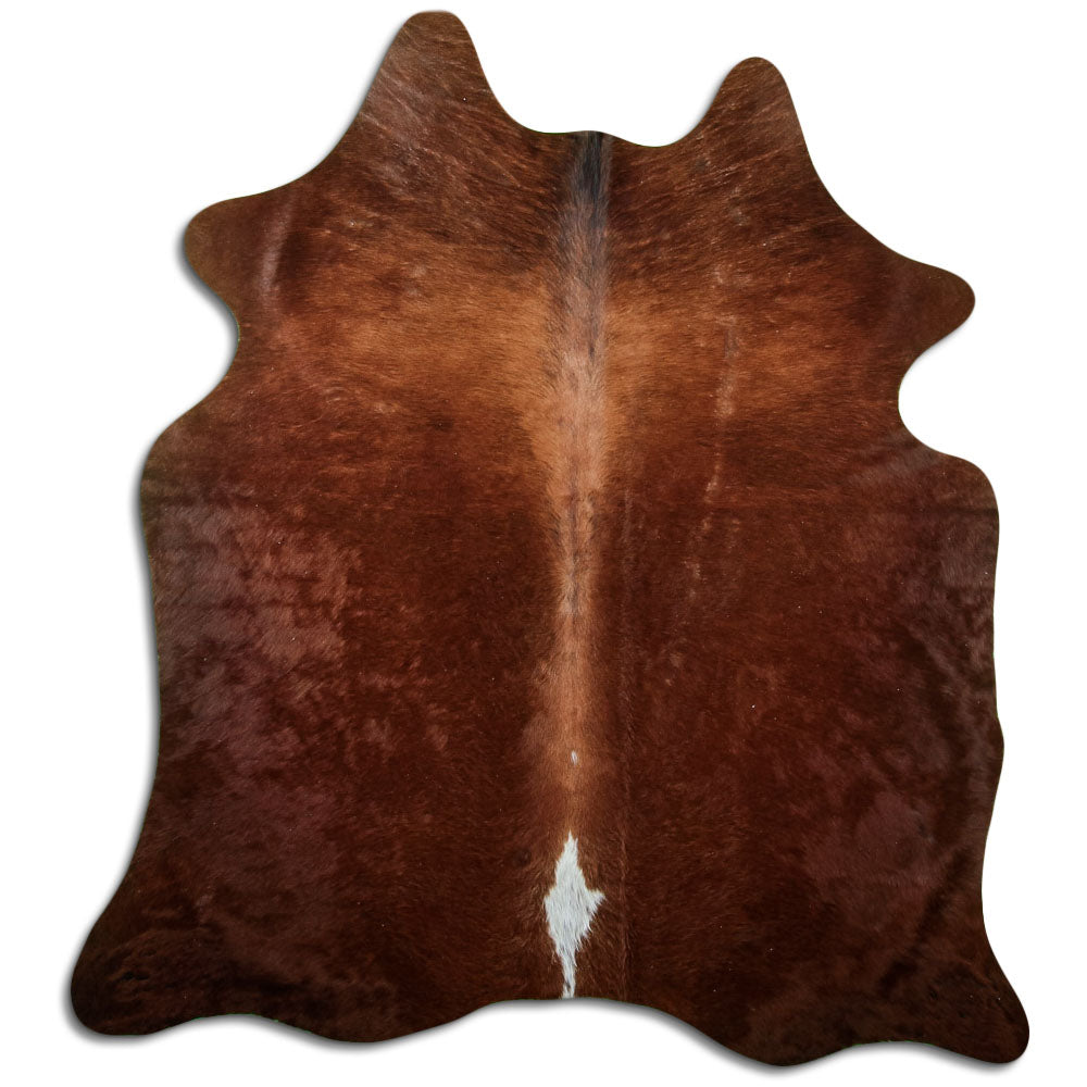 Brown Cowhide Rug L