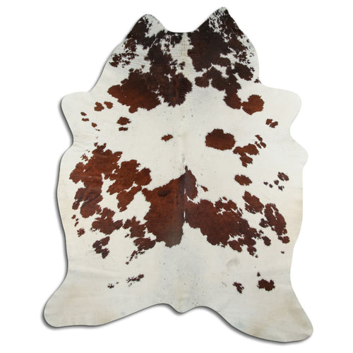 Brown & White Cowhide Rug XXL