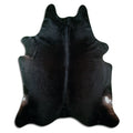Black Cowhide Rug XXL