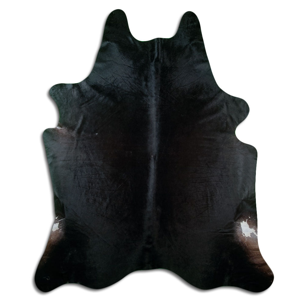 Black Cowhide Rug XXL