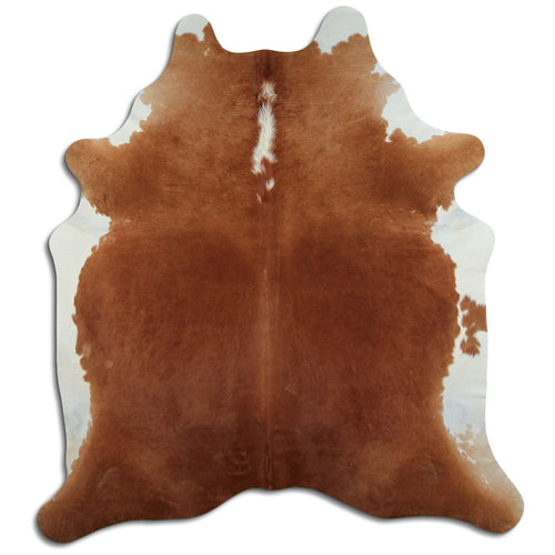 Brown & White Cowhide Rug XXL