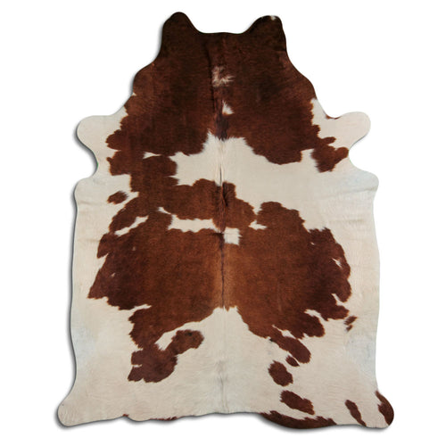 Brown & White Cowhide Rug XXXL
