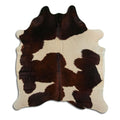 Brown & White Cowhide Rug XL