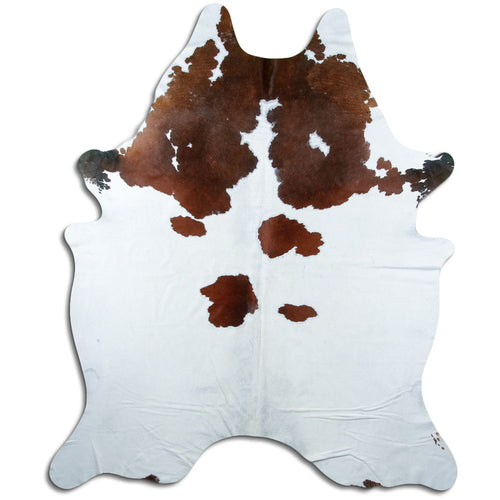 Brown & White Cowhide Rug XXL