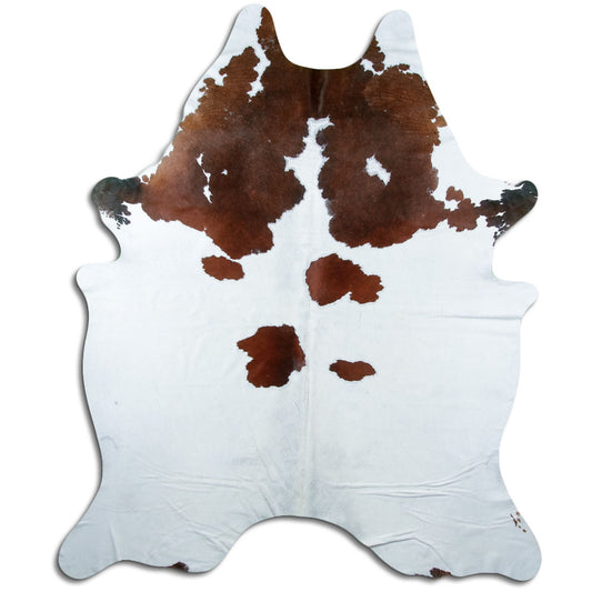 Brown & White Cowhide Rug XXL