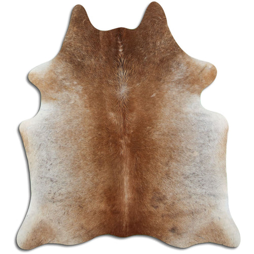Tan Grey Cowhide Rug M
