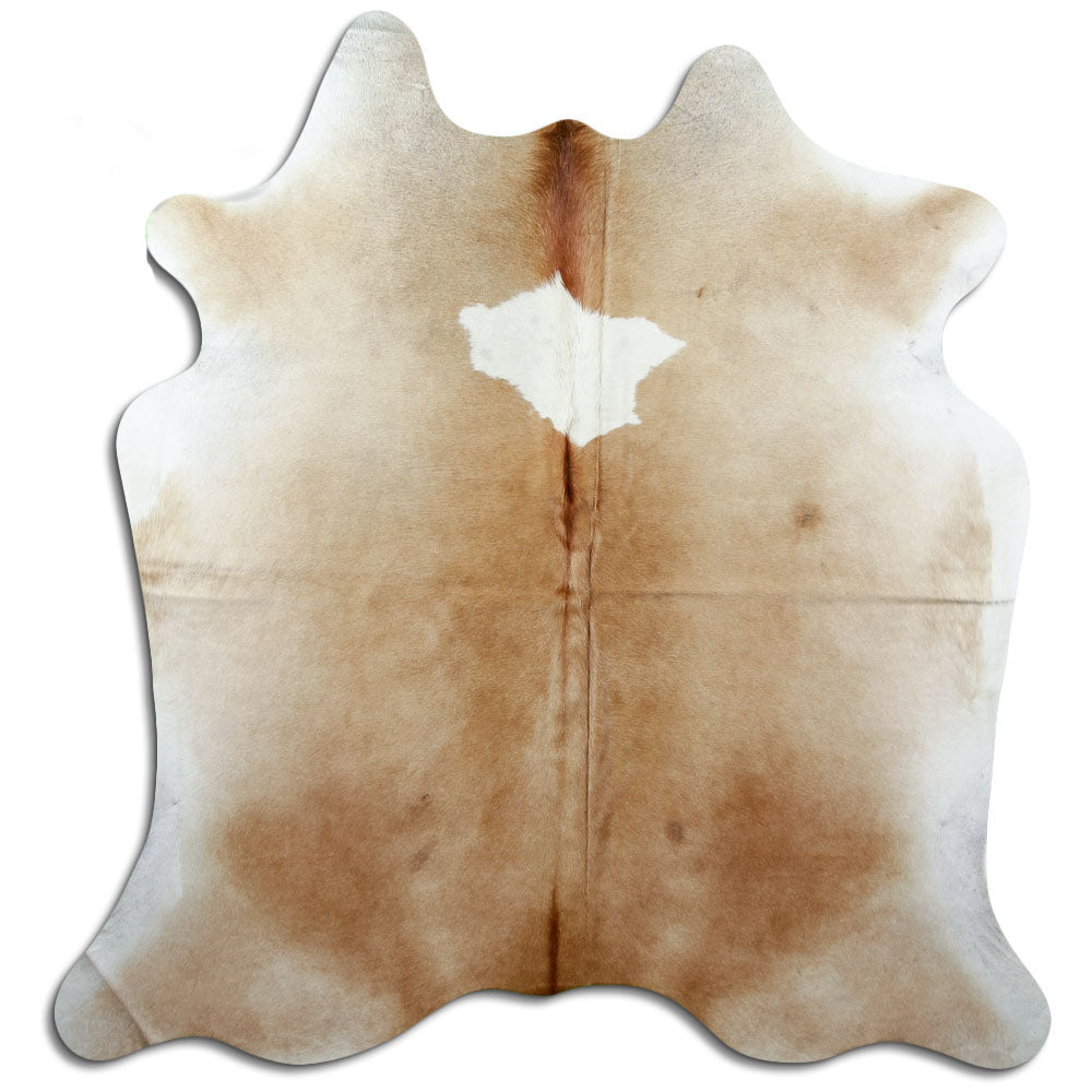 Brown & White Cowhide Rug L
