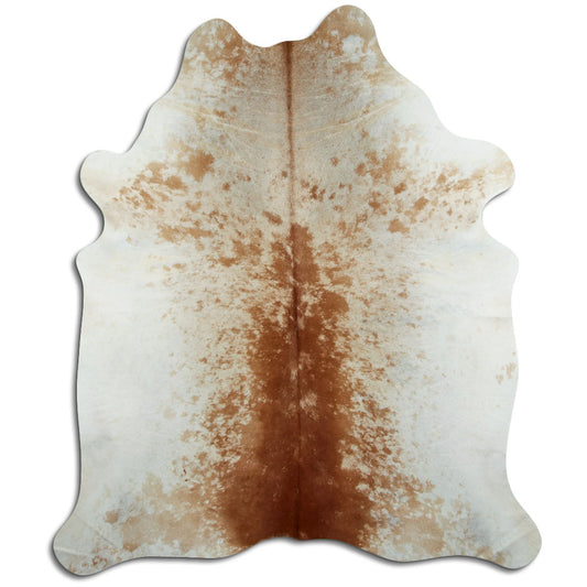 Brown & White Cowhide Rug XL