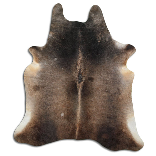 Tan Grey Cowhide Rug XXL