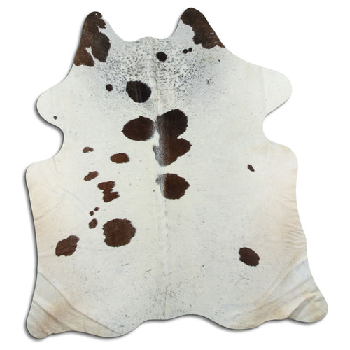Brown & White Cowhide Rug L