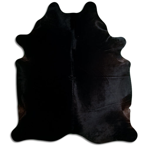 Black Cowhide Rug XXL