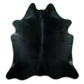 Black Cowhide Rug L