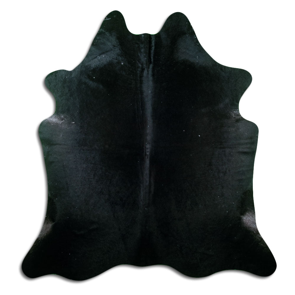 Black Cowhide Rug L