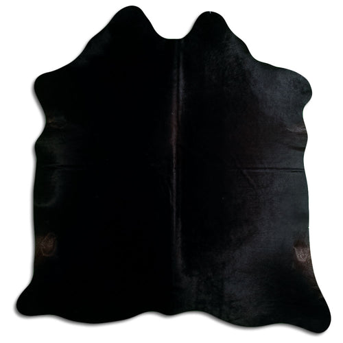 Black Cowhide Rug L
