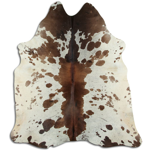Brown & White Cowhide Rug XXL