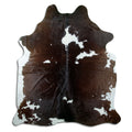 Brown & White Cowhide Rug XXL