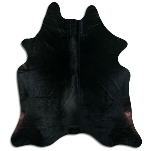 Black Cowhide Rug L