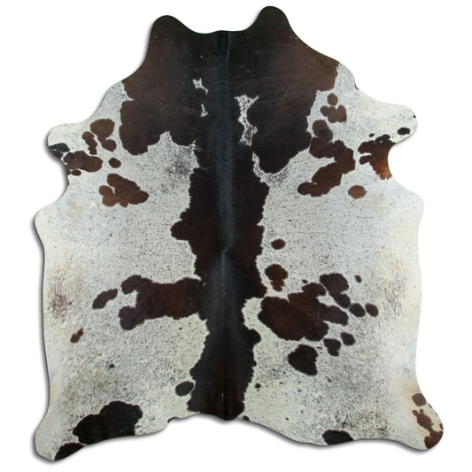 Brown & White Cowhide Rug XL