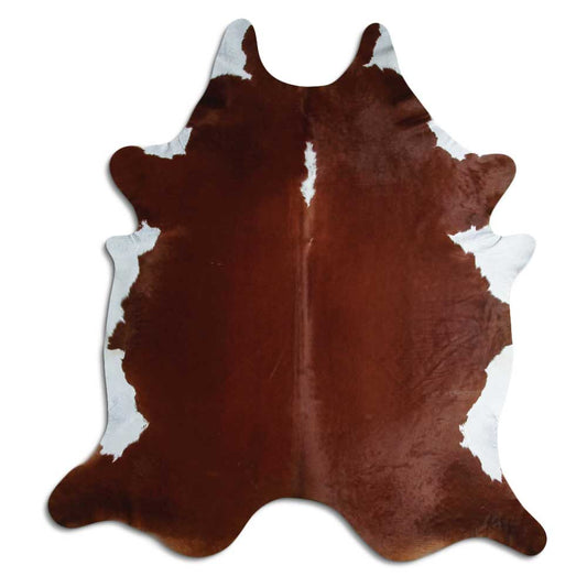 Brown & White Cowhide Rug XXL