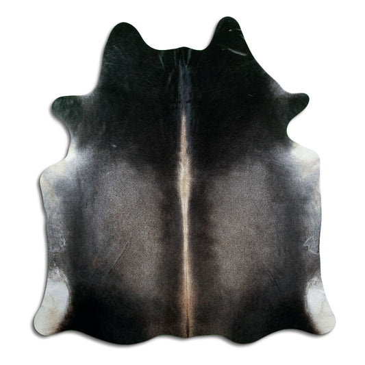 Tan Grey Cowhide Rug L