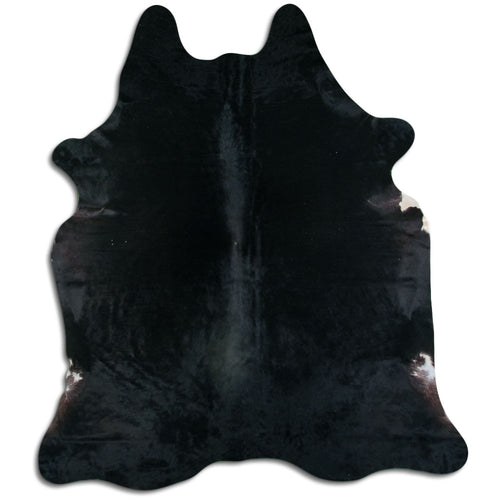 Black Cowhide Rug XXL