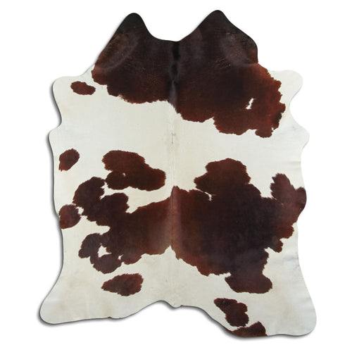 Brown & White Cowhide Rug XL