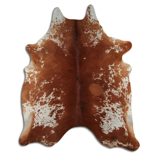 Brown & White Cowhide Rug XXL