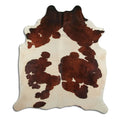 Brown & White Cowhide Rug XXL