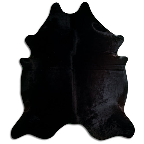Black Cowhide Rug XXL