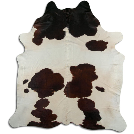 Brown & White Cowhide Rug XXL